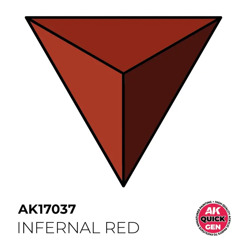 Ak Interactive 17037 Quick Gen Infernal Red 18Ml Acrylic Paint 2