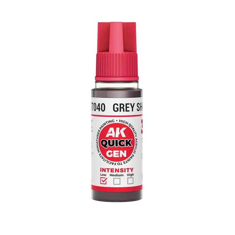 Ak Interactive 17040 Quick Gen Grey Shadow 18Ml Acrylic Paint 1