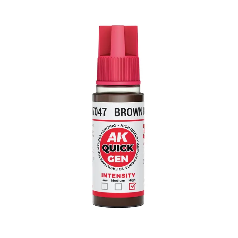 Ak Interactive 17047 Quick Gen Brown Black 18Ml Acrylic Paint 1
