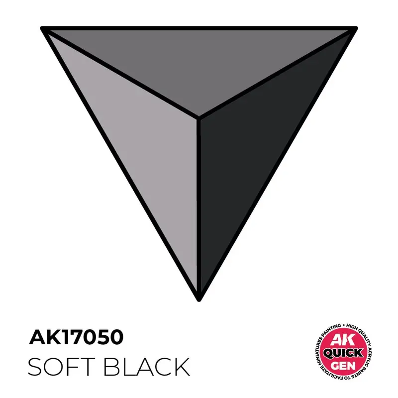 Ak Interactive 17050 Quick Gen Soft Black 18Ml Acrylic Paint 2