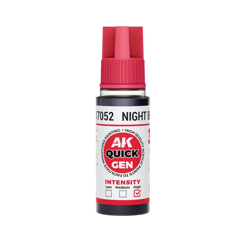 Ak Interactive 17052 Quick Gen Night Black 18Ml Acrylic Paint 1