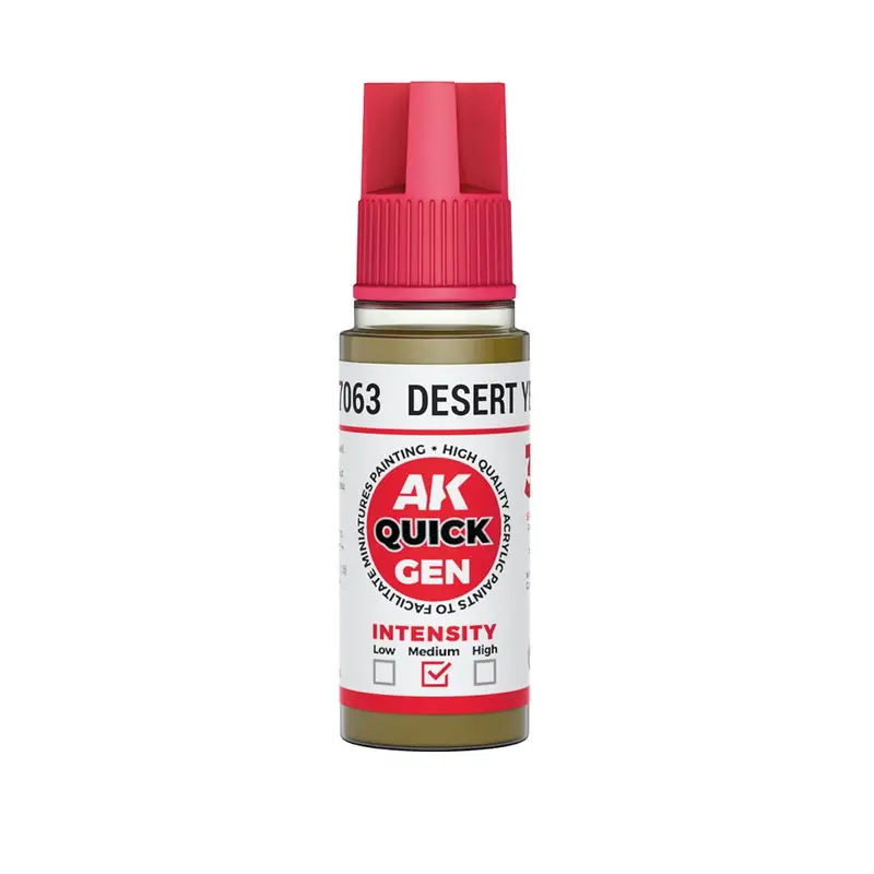 Ak Interactive 17063 Quick Gen Desert Yellow 18Ml Acrylic Paint 1