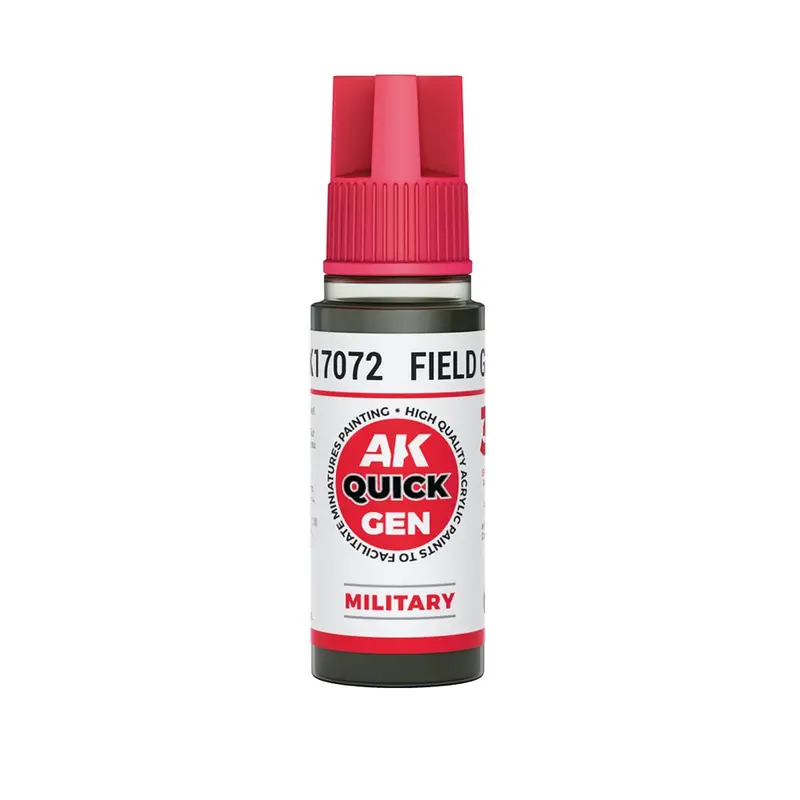 Ak Interactive 17072 Quick Gen Field Grey 18Ml Acrylic Paint 1
