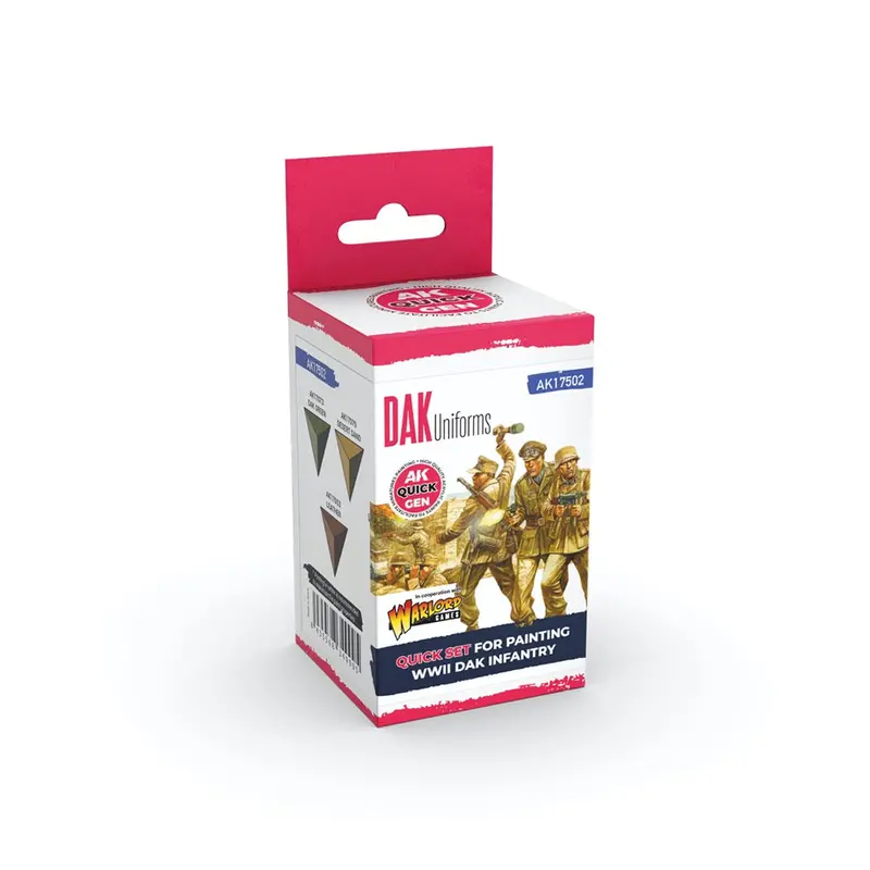 Ak Interactive 17502 Quick Gen Dak Uniforms Acrylic Paint Set 3 Colours 1