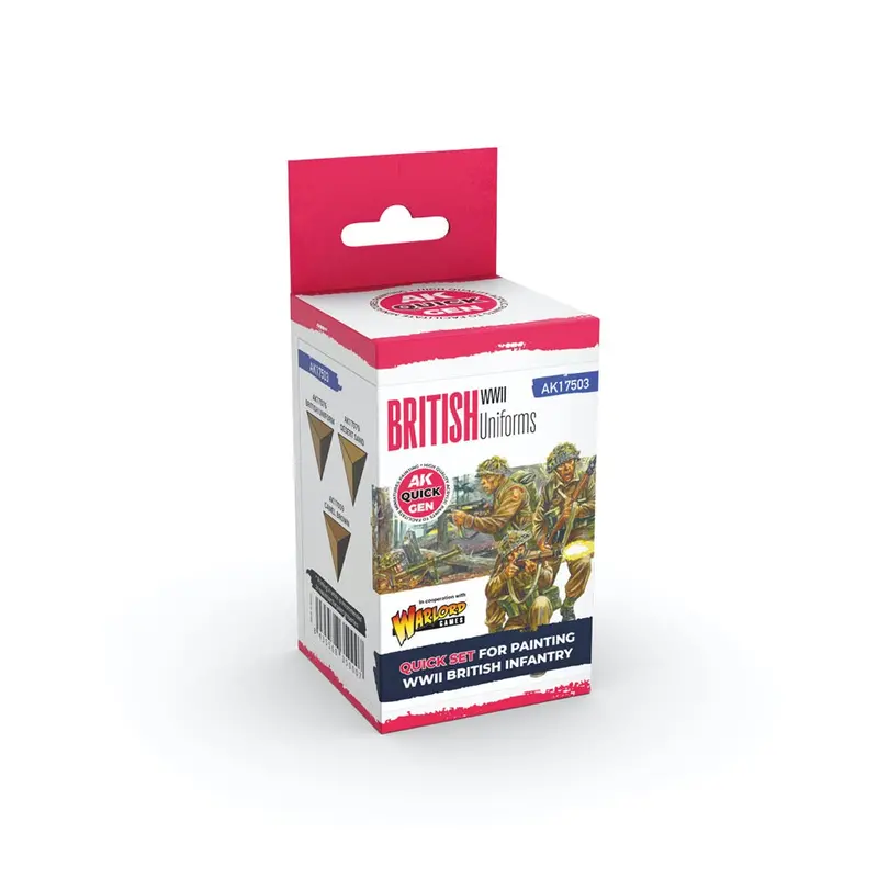 Ak Interactive 17503 Quick Gen British Uniforms Acrylic Paint Set 3 Colours 1