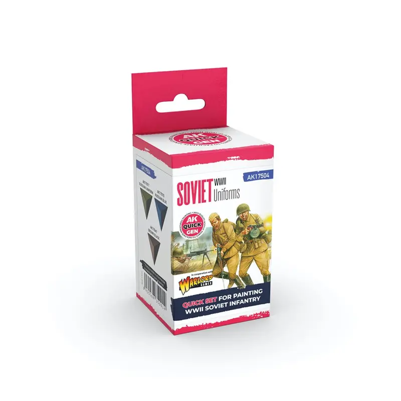 Ak Interactive 17504 Quick Gen Soviet Uniforms Acrylic Paint Set 3 Colours 1