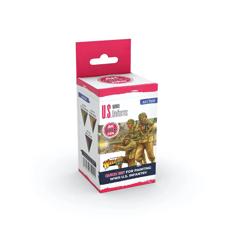 Ak Interactive 17505 Quick Gen Us Uniforms Acrylic Paint Set 3 Colours 1