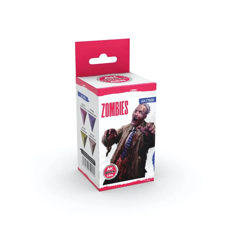 Ak Interactive 17508 Quick Gen Zombies Acrylic Paint Set 4 Colours 1