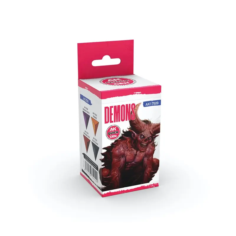Ak Interactive 17509 Quick Gen Demons Acrylic Paint Set 4 Colours 1