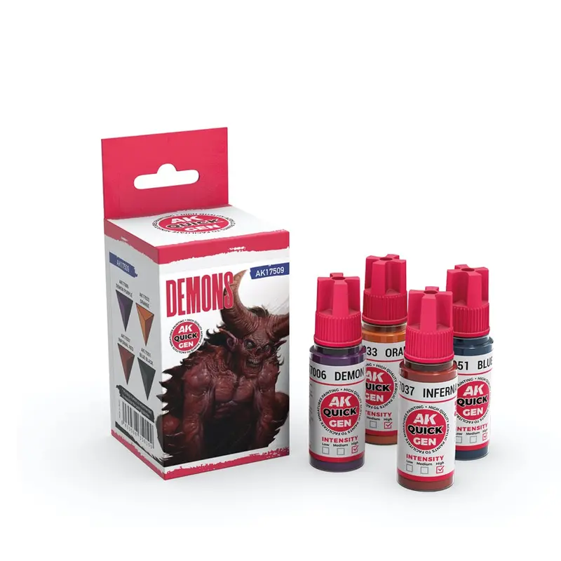 Ak Interactive 17509 Quick Gen Demons Acrylic Paint Set 4 Colours 2