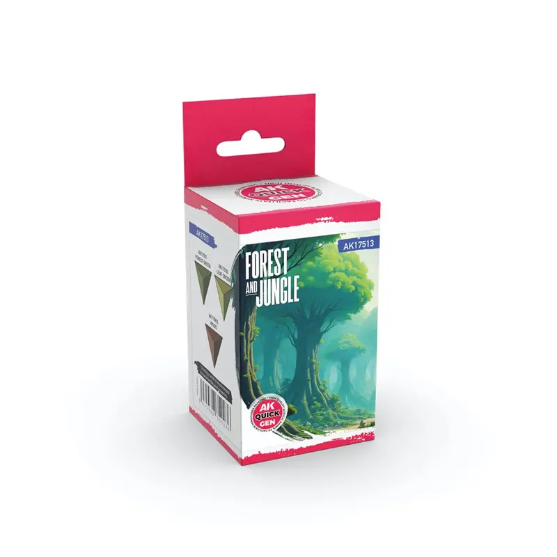 Ak Interactive 17513 Quick Gen Forest & Jungle Acrylic Paint Set 3 Colours 1