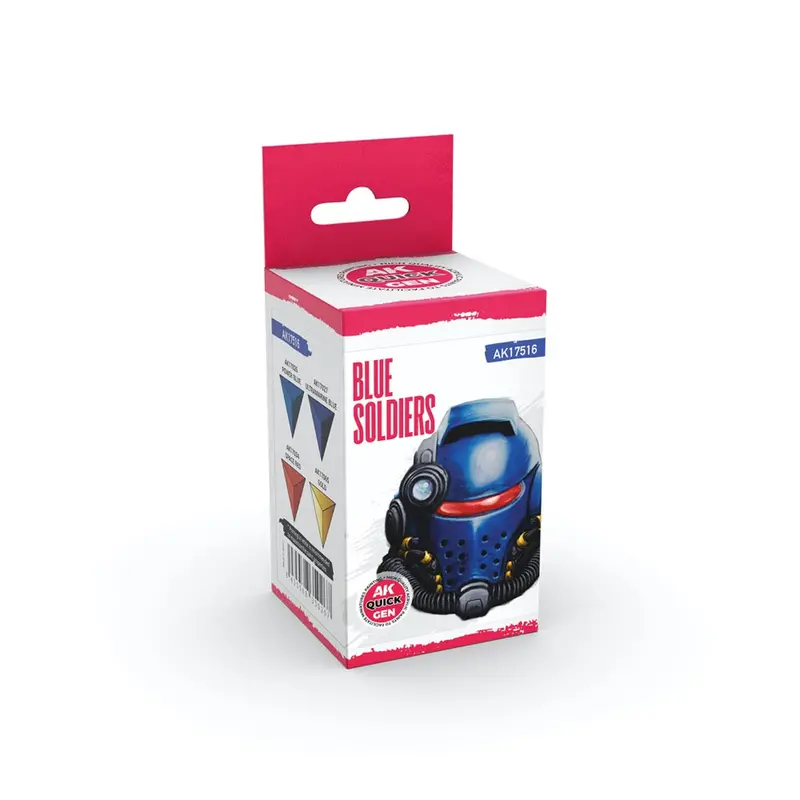 Ak Interactive 17516 Quick Gen Blue Soldiers Acrylic Paint Set 4 Colours 1