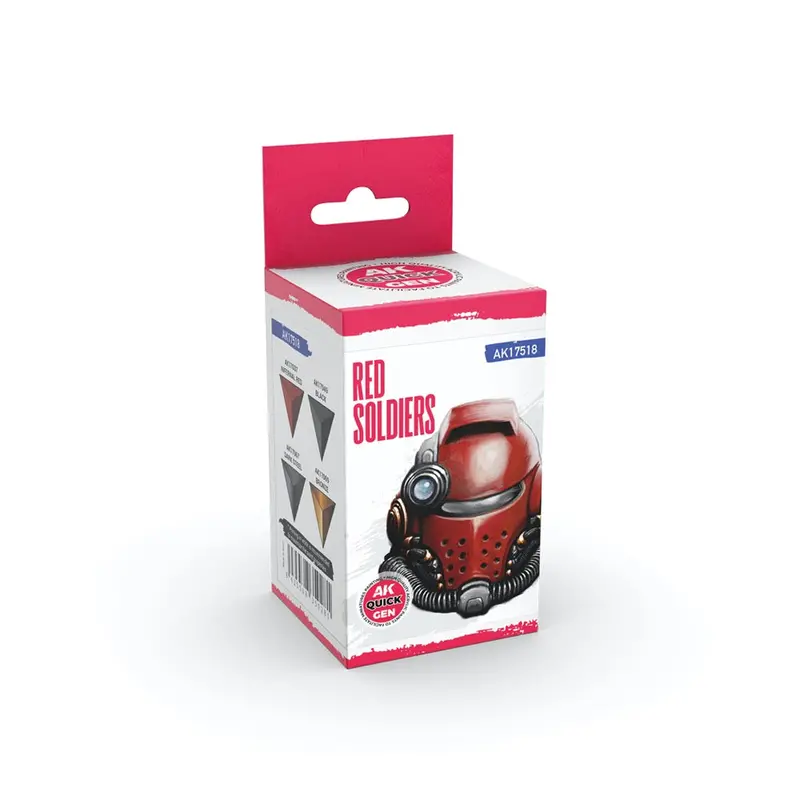 Ak Interactive 17518 Quick Gen Red Soldiers Acrylic Paint Set 4 Colours 1