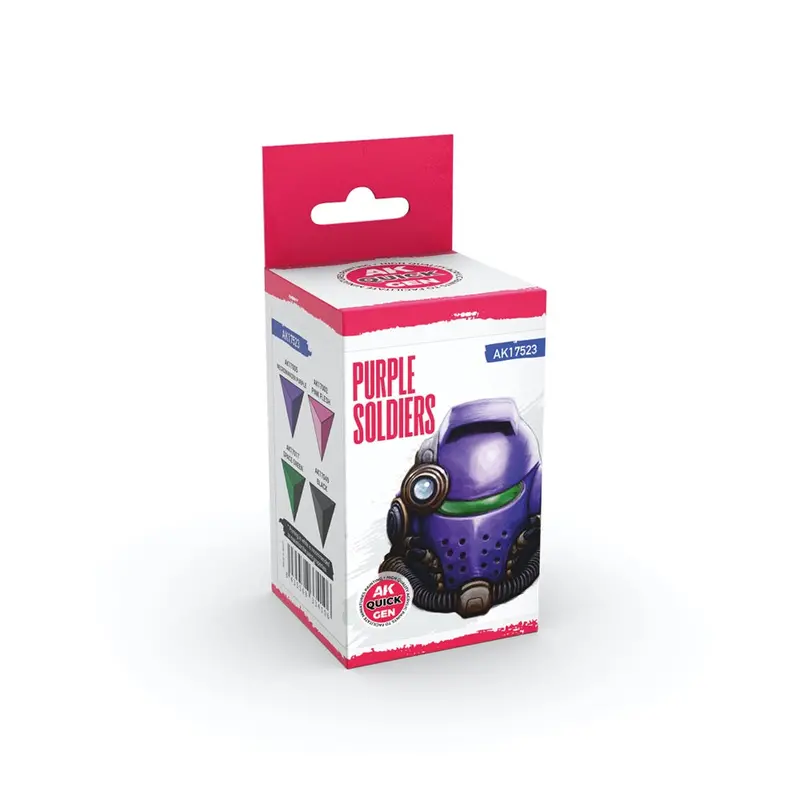 Ak Interactive 17523 Quick Gen Purple Soldiers Acrylic Paint Set 4 Colours 1
