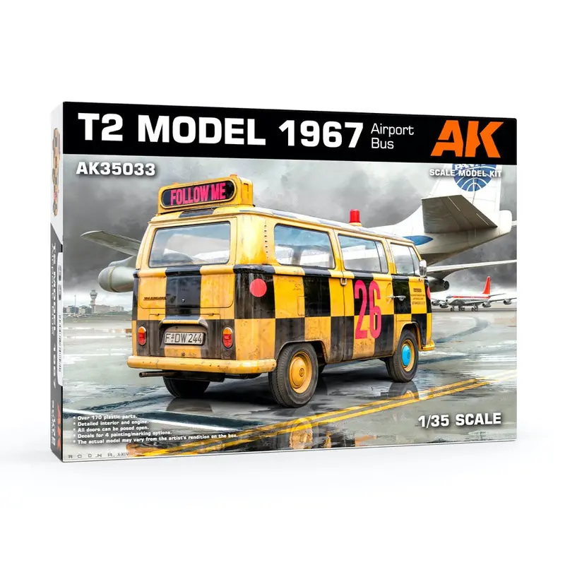 Ak Interactive 35033 1/35 Volkswagen T2 Model 1967 Airport Bus 1