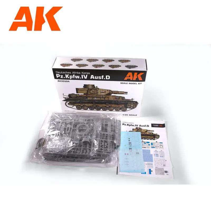 Ak Interactive 35504-A 1/35 Pz.Kpfw.Iv Ausf.D Afrika Korps + Dak Panzerfahrer 2