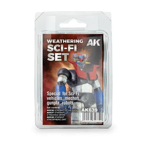 Ak Interactive 639 Weathering Sci Fi Enamel Paint Set 1