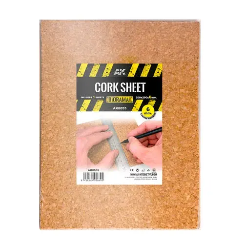 Ak Interactive 8055 Cork Sheets Coarse Grained 200 X 290 X 6Mm 1 Sheets 1