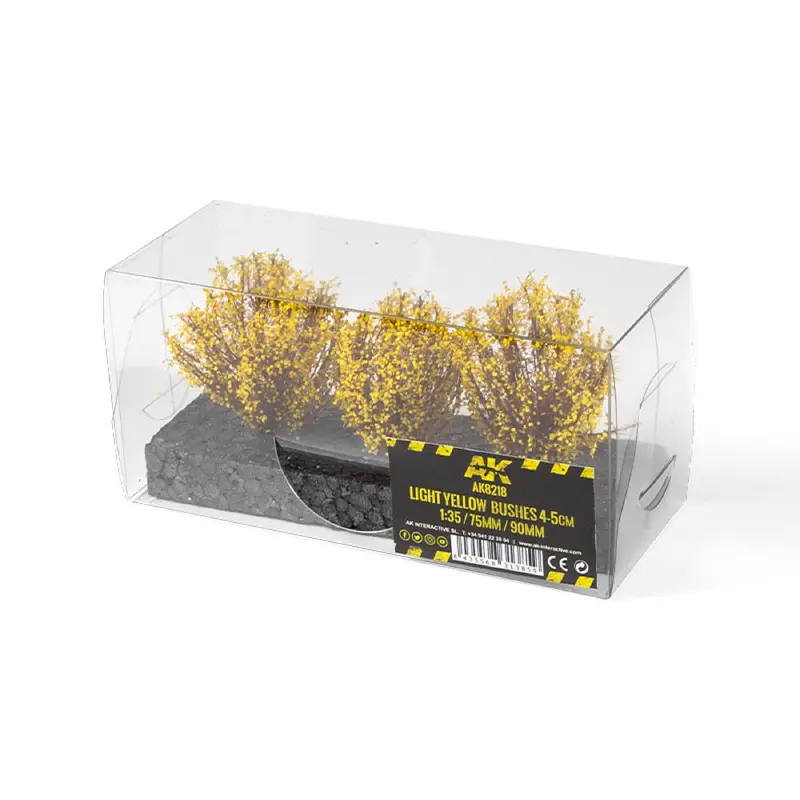 Ak Interactive 8218 Dioramas Light Yellow Bushes 4-6Cm -135 / 75 Mm / 90 Mm 1