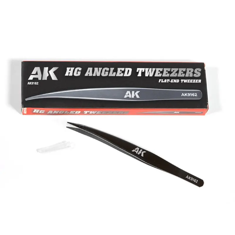 Ak Interactive 9162 Hg Angled Tweezers 02 Flat-End 1