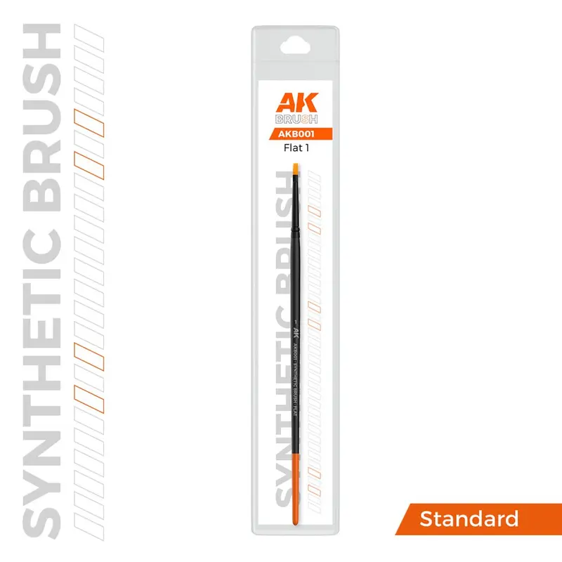 Ak Interactive Akb001 Flat 1 Synthetic Paint Brush 1