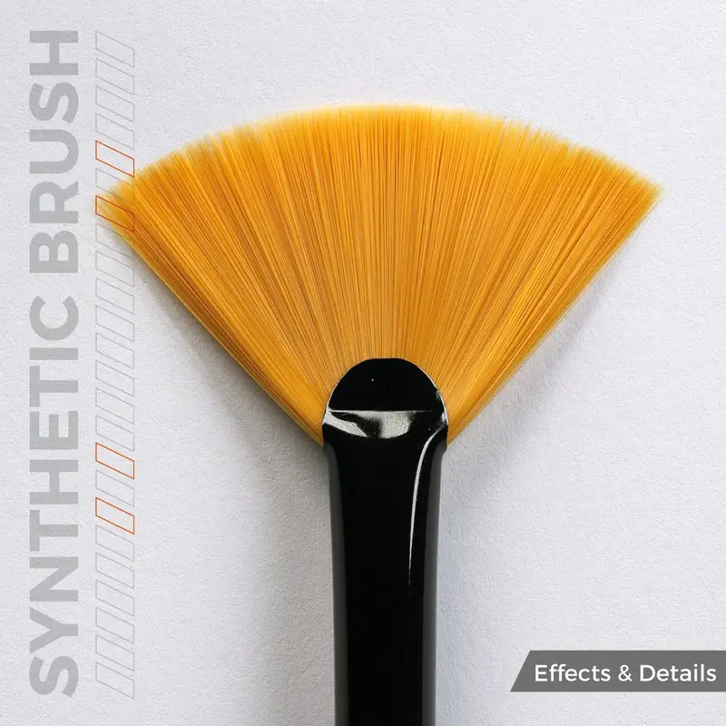 Ak Interactive Akb017 Fan Shape Synthetic Paint Brush 2