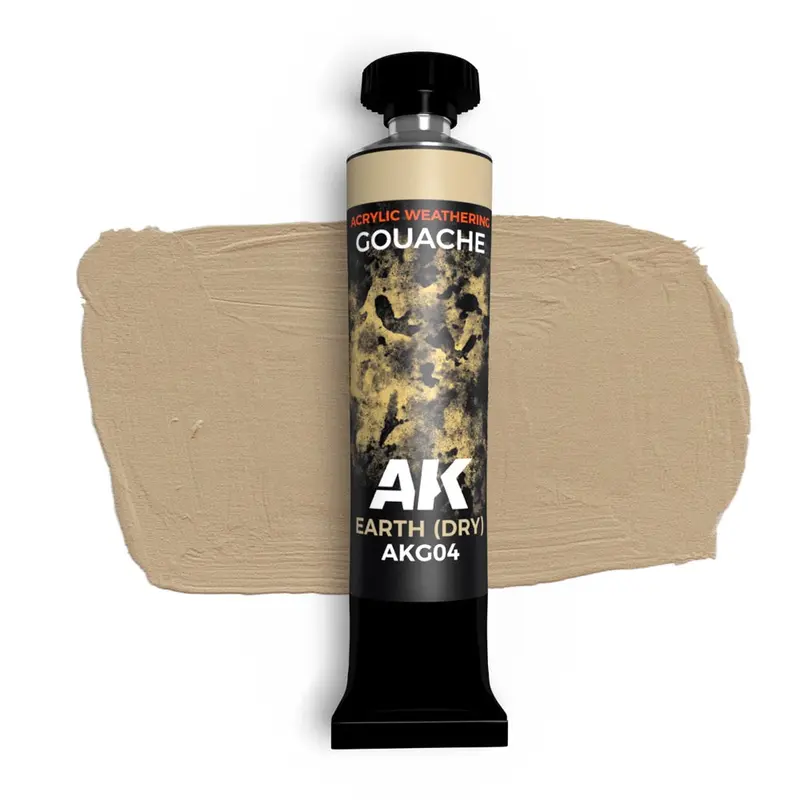 Ak Interactive Akg04 Acrylic Weathering Gouache Dry Earth Paint 20Ml 1