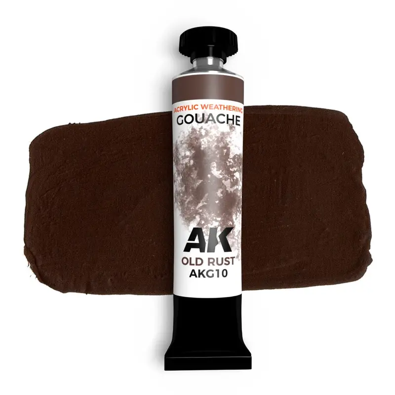 Ak Interactive Akg10 Acrylic Weathering Gouache Old Rust Paint 20Ml 1