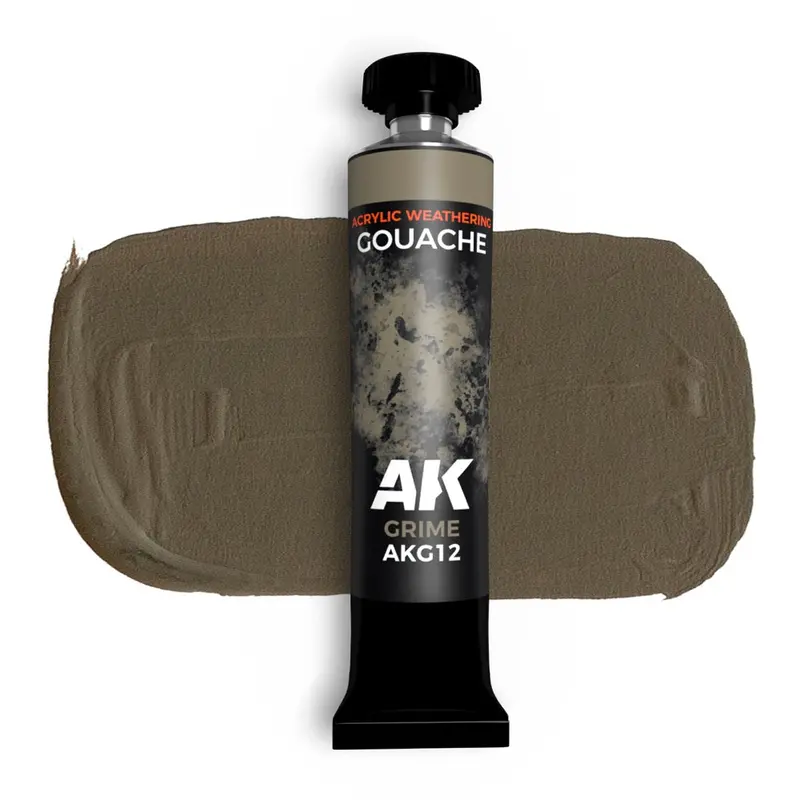 Ak Interactive Akg12 Acrylic Weathering Gouache Grime Paint 20Ml 1