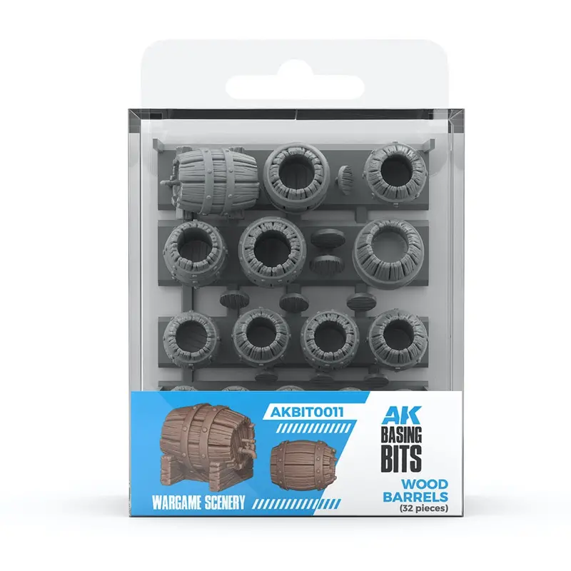 Ak Interactive Bit0011 Basing Bits Wood Barrels 32 1