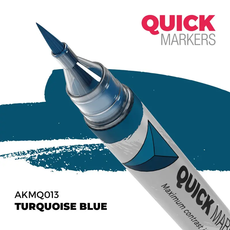 Ak Interactive Mq013 Quick Marker Turquoise Blue 2