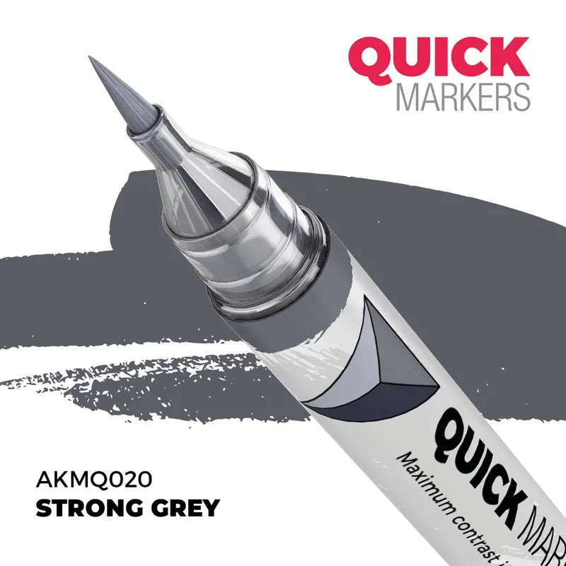 Ak Interactive Mq020 Quick Marker Strong Grey 2