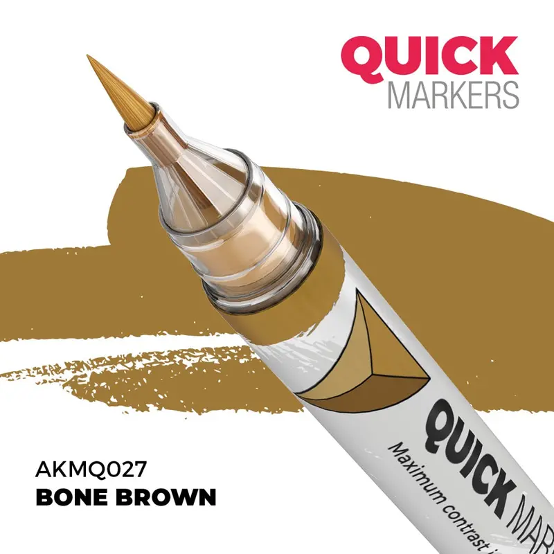 Ak Interactive Mq027 Quick Marker Bone Brown 1