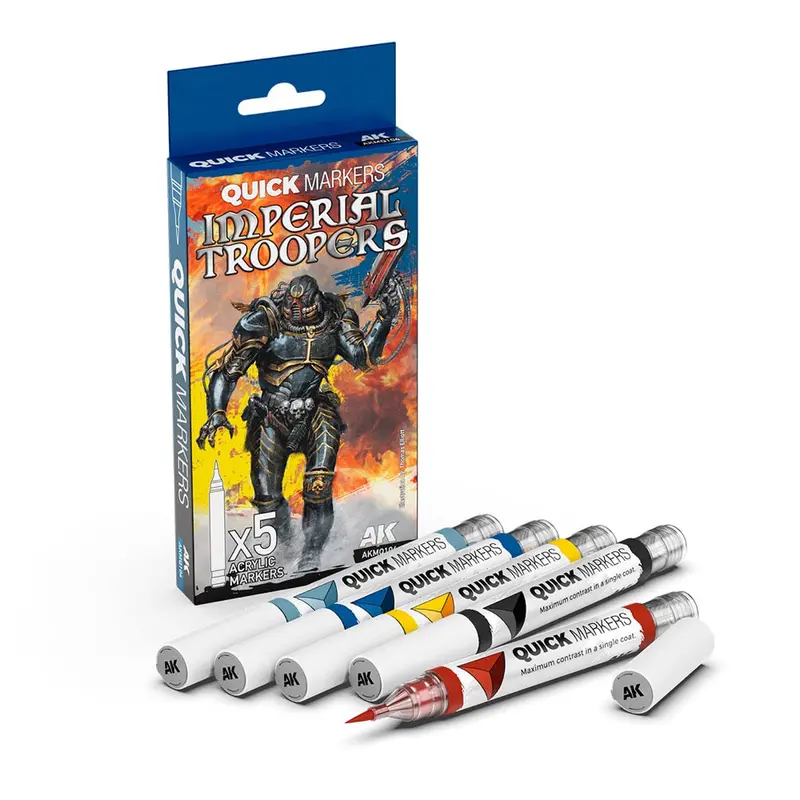 Ak Interactive Mq104 Quick Marker Set Imperial Troopers 5 Colour Set 1