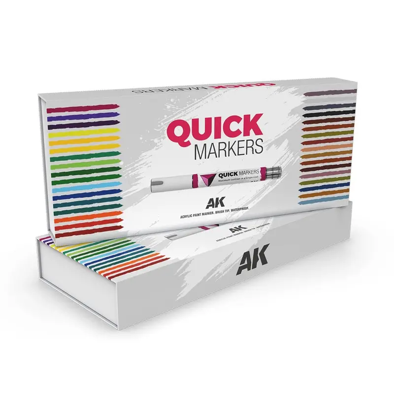 Ak Interactive Mq150 Quick Marker Set Special Box Full Range 34 Colours 1