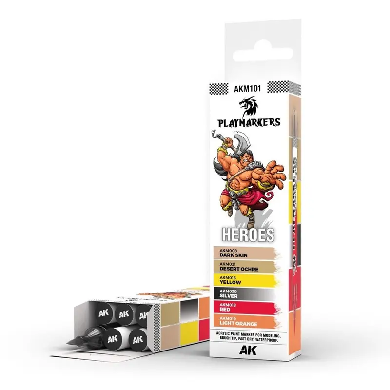 Ak Interactive Playmarkers Set Heroes (6 Colours) 1