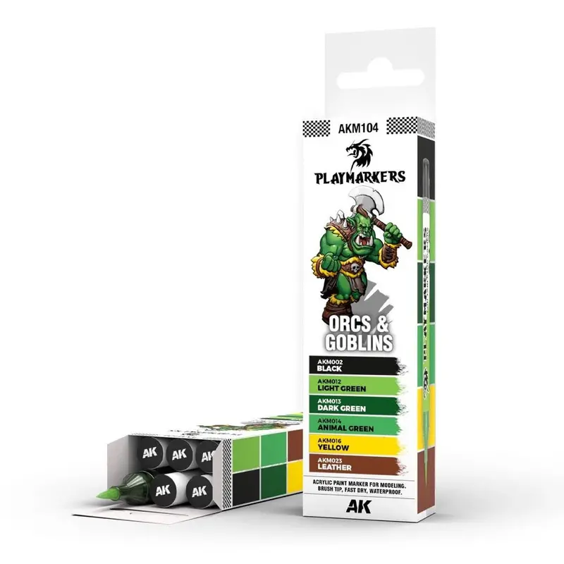 Ak Interactive Playmarkers Set Orcs & Goblins (6 Colours) 1