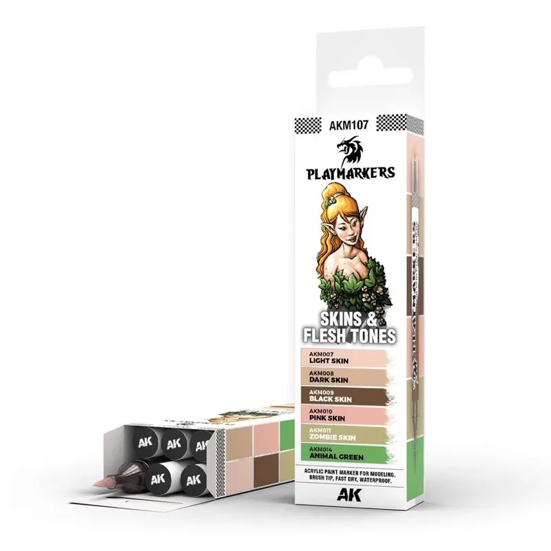Ak Interactive Playmarkers Set Skin & Flesh Tones (6 Colours) 1