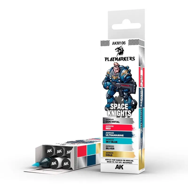 Ak Interactive Playmarkers Set Space Knight (6 Colours) 1