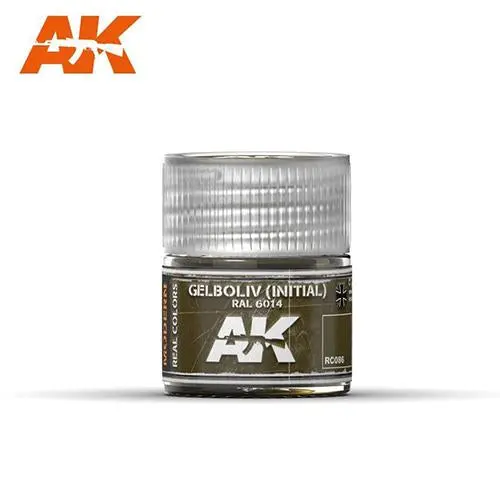Ak Interactive Rc086 Real Colors Gelboliv (Initial) Ral 6014 Paint Acrylic Lacquer 10Ml* 1