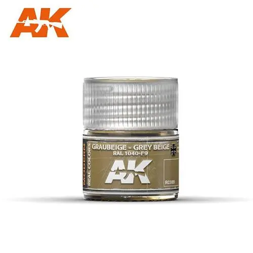 Ak Interactive Rc089 Real Colors Graubeige-Grey Beige Ral 1040-F9 Paint Acrylic Lacquer 10Ml* 1