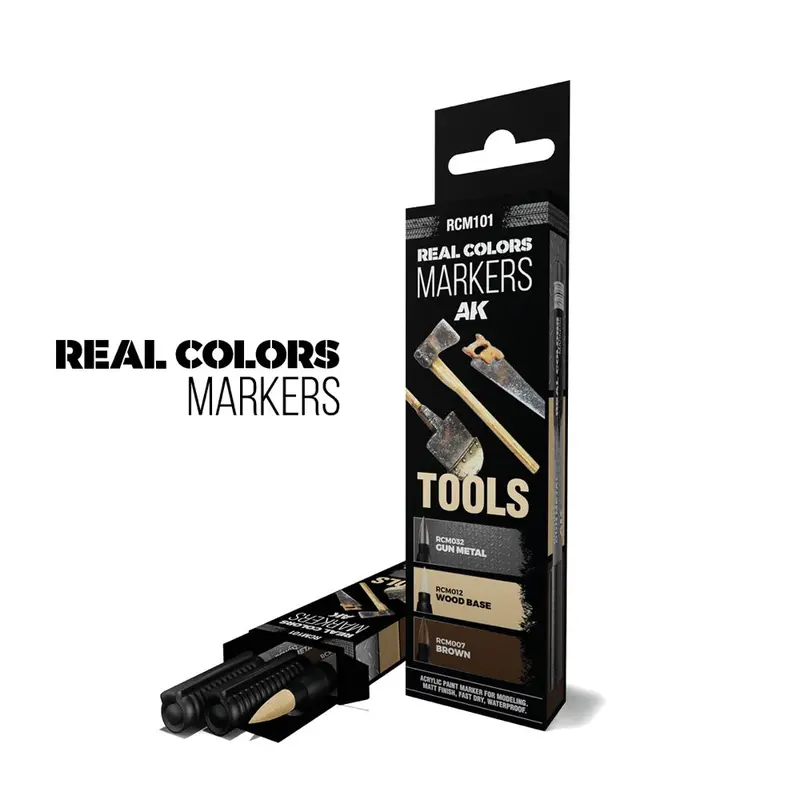 Ak Interactive Rc101 Real Colors Markers Tools Set X 3 1