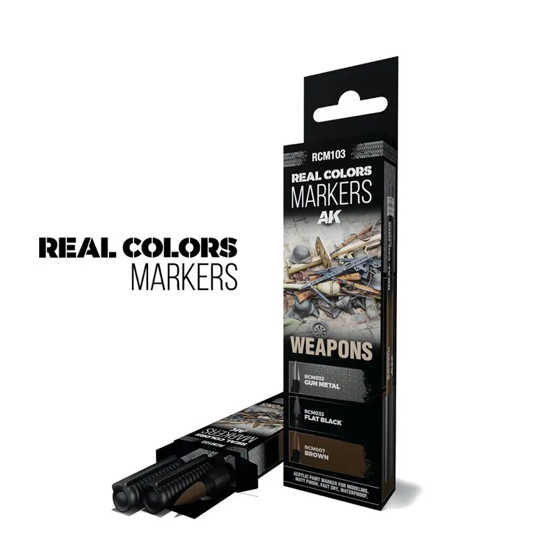 Ak Interactive Rc103 Real Colors Markers Weapons Set X 3 1