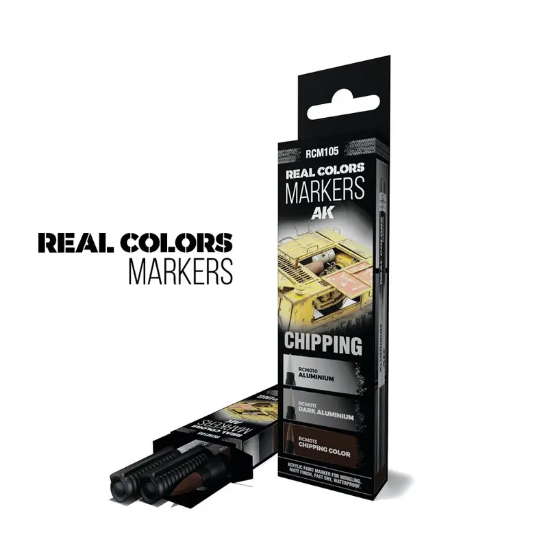 Ak Interactive Rc105 Real Colors Markers Chipping Set X 3 1