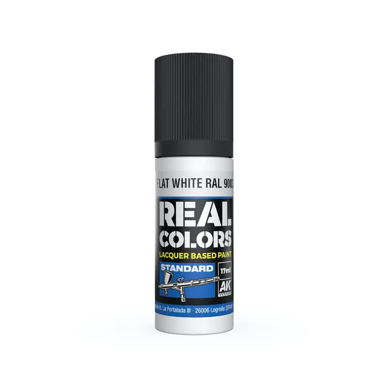 Ak Interactive Rc806 Real Colors Flat White Ral 9003 17Ml Lacquer Paint 1