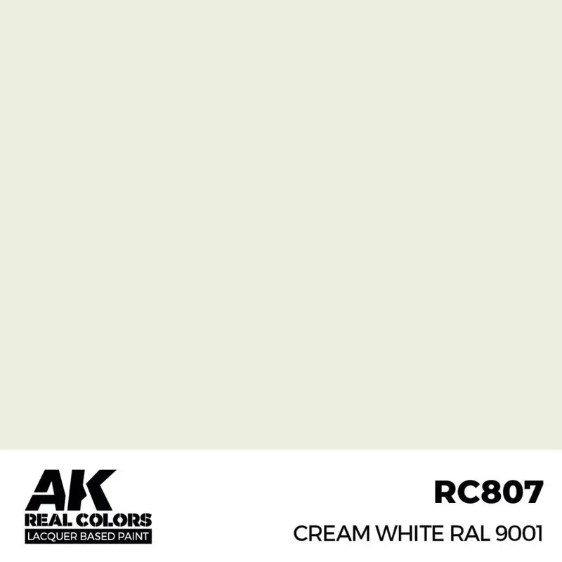 Ak Interactive Rc807 Real Colors Cream White Ral 9001 17Ml Lacquer Paint 2