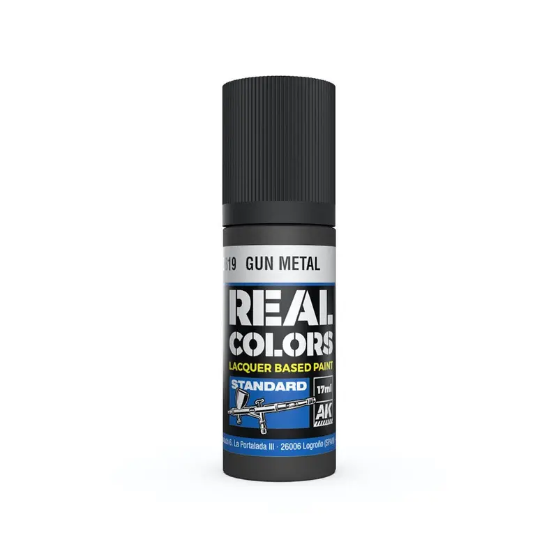 Ak Interactive Rc819 Real Colors Gun Metal 17Ml Lacquer Paint 1