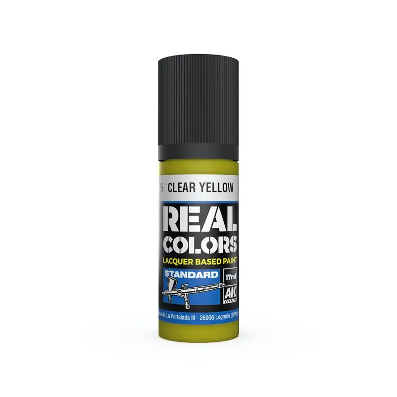 Ak Interactive Rc825 Real Colors Clear Yellow 17Ml Lacquer Paint 1