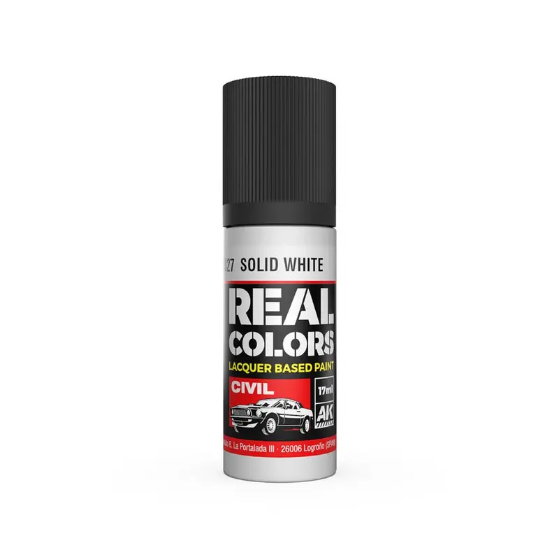 Ak Interactive Rc827 Real Colors Solid White 17Ml Lacquer Paint 1