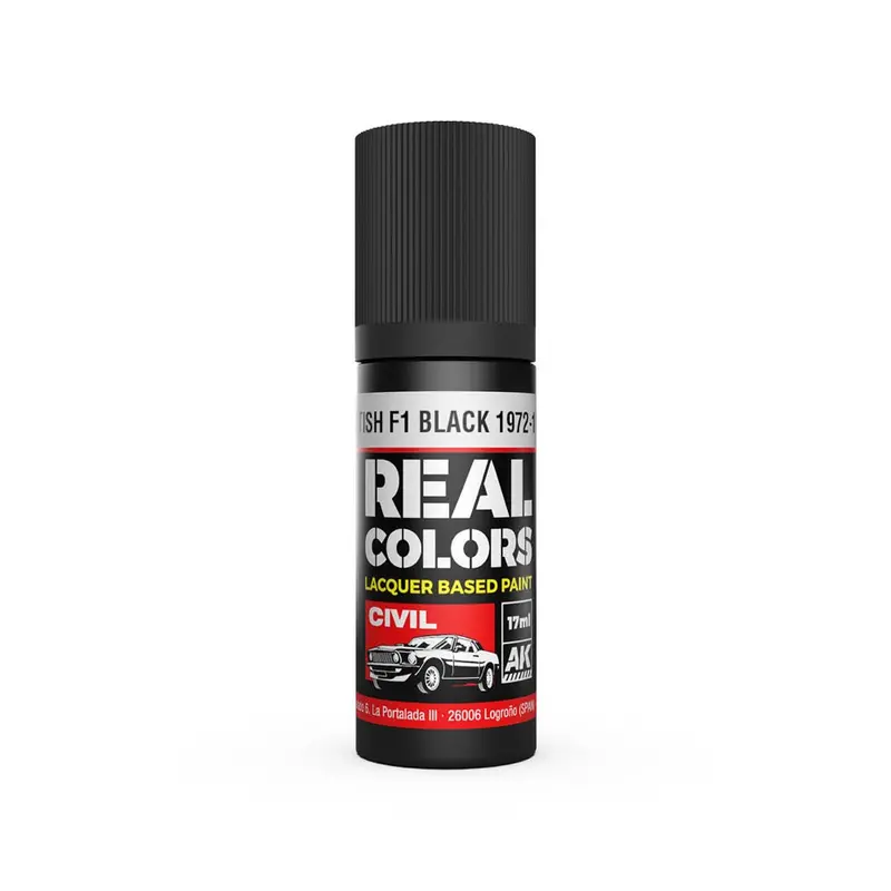 Ak Interactive Rc828 Real Colors British F1 Black 1972-1986 17Ml Lacquer Paint 1